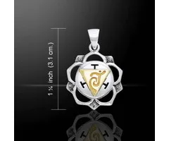 Manipura chakra zilver met goud accenten