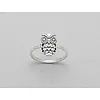 Zilveren ring met uil