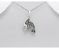 Dolfijn hanger zilver met schelp