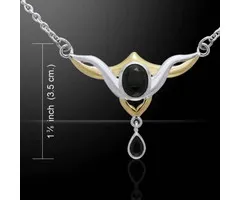 Magic Art Deco zilverOnyx  halsketting