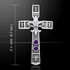 Keltisch kruis Fleur De Lis zilver & Amethist