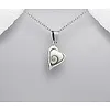 Hartje zilver met Shiva schelp