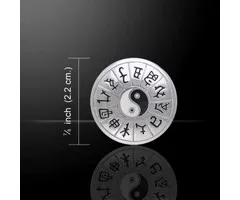 Chinese Astrologie Yin Yang zilver hanger
