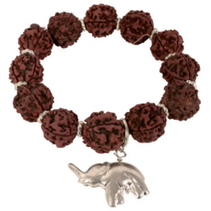 Armband Tibetan rudraksha olifant