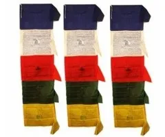Verticale gebedsvlag kleuren mix klein
