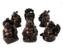 Boeddha setje rood inhoud 6 stuks klein