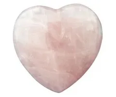 Edelsteen hart rozenkwarts 4 cm gebold