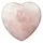 Edelsteen hart rozenkwarts 4 cm gebold