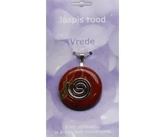 Donut Jaspis rood spiraalhanger