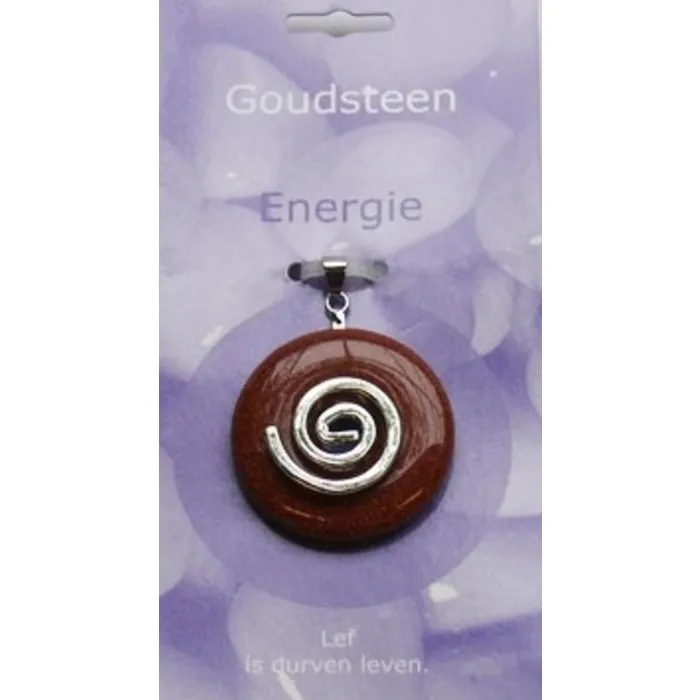 Donut Goudsteen spiraalhanger