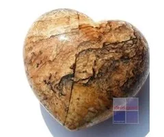Edelsteen hart jaspis picture 4 cm gebold