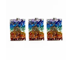 Orgone regenboog vierhoek hanger