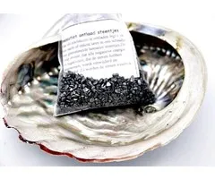 Abalone schelp met hematiet steentjes