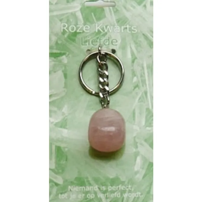 Sleutelhanger Roze Kwarts