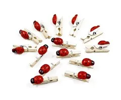 10 Wasknijpertjes lieveheersbeestje