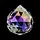 Regenboogkristal bol parelmoer 4 cm