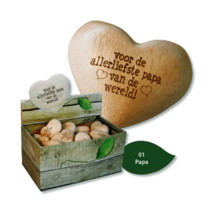 Houten hart voor de allerliefste papa