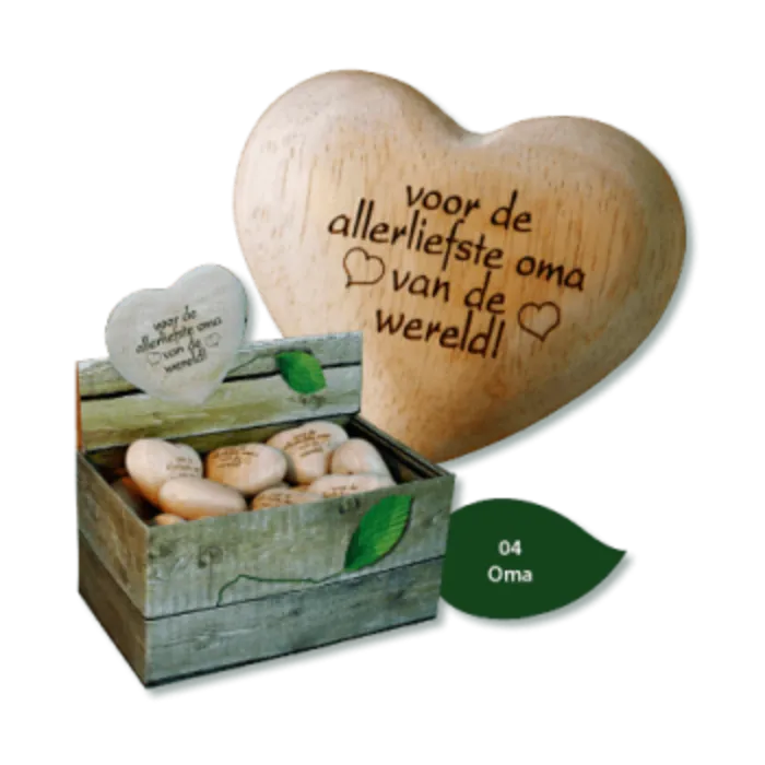 Houten hart voor de allerliefste oma