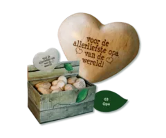 Houten hart voor de allerliefste opa