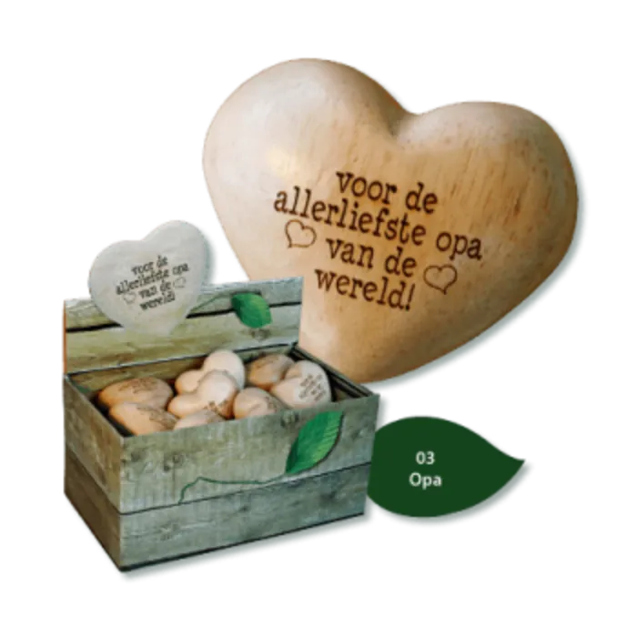 Houten hart voor de allerliefste opa