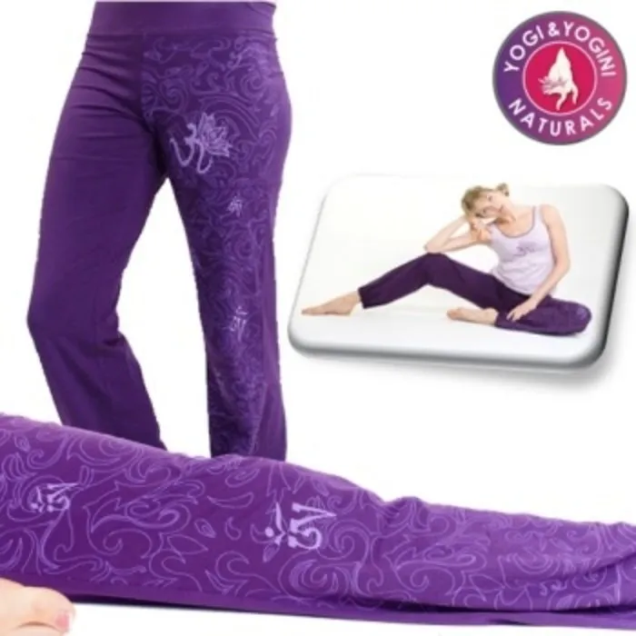 Yoga broek Maori organic aubergine S-M