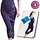 Yoga Broek Lotus Capri Rok Paars S-M | Naadloze Yoga Broek
