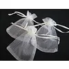 Organza zakje wit klein 7 x 10 cm