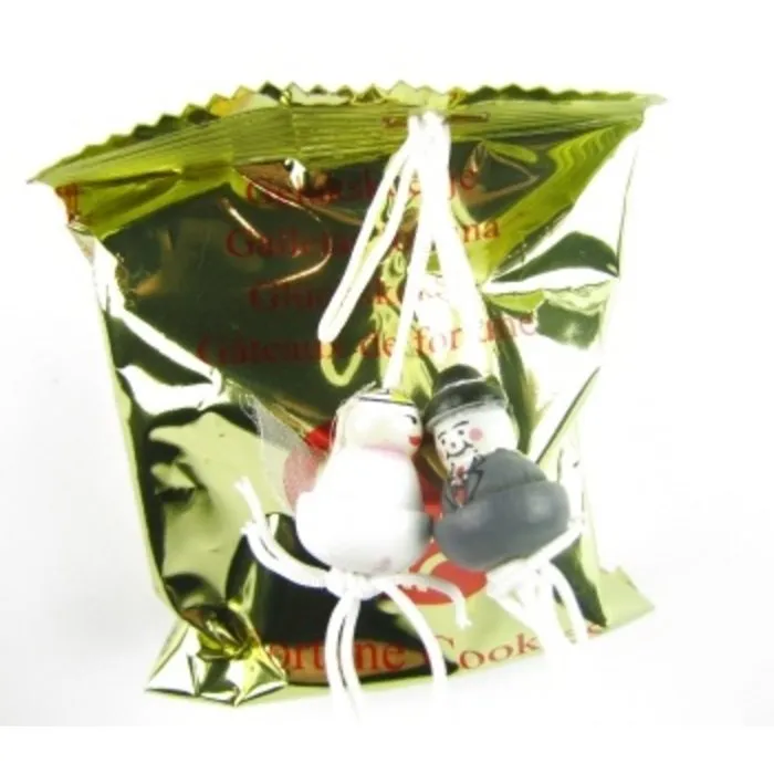 Gelukskoekje met een trouwpaar 10 stuks