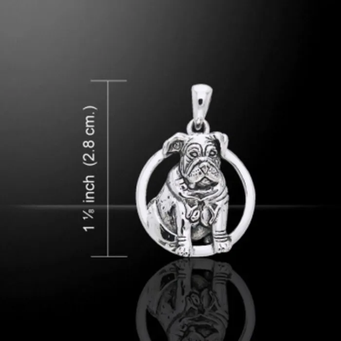 Bulldog zilver hanger