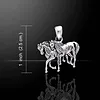 Twee paarden sterling zilveren hanger