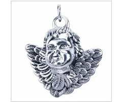 Engel hoofdje zilver hanger