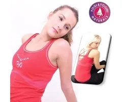 Yoga top mudra mala naadloos rood M-L