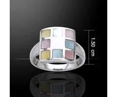 Rainbow ring zilver