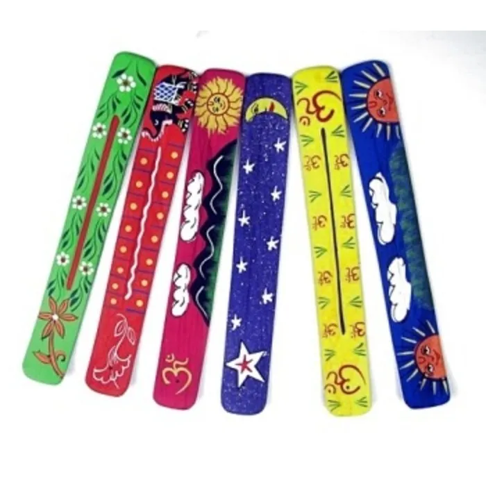 wierookhouder houten slede gekleurd