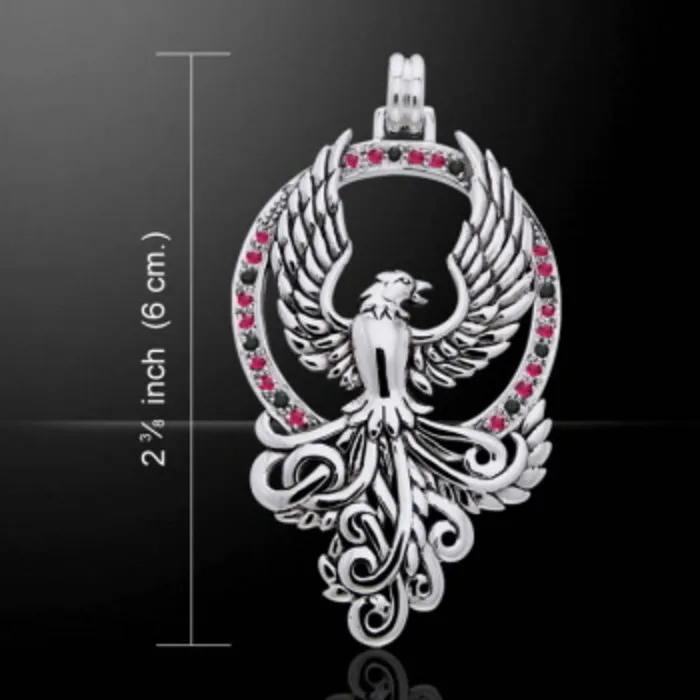Sierlijke Phoenix sterling zilver steentjes