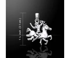 Viking koningin hanger zilver