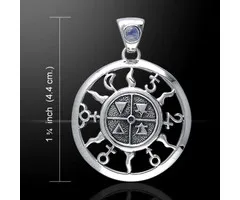 Vier elementen universeel hanger zilver