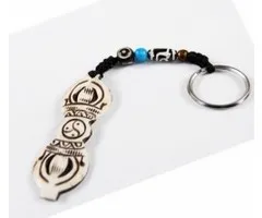 Sleutelhanger Dorje - antiek wit