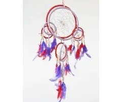 Dromenvanger 16 cm paars met schelpjes en kralen