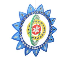 Spiegelende mobiel blauwe bloem