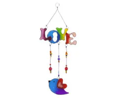 Suncatcher LOVE met vogeltje