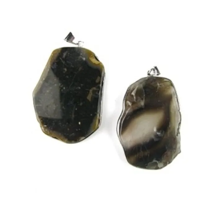 Hanger platte steen Agaat