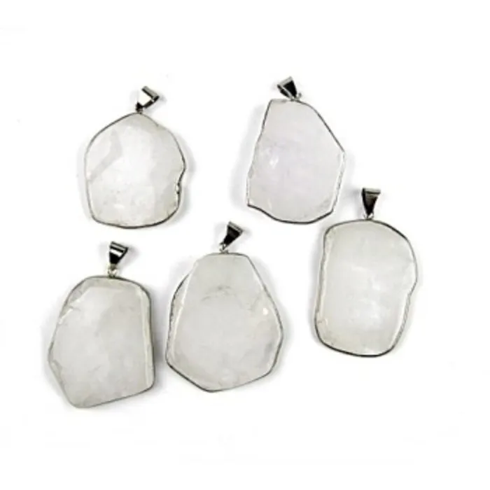 Hanger platte steen Bergkristal