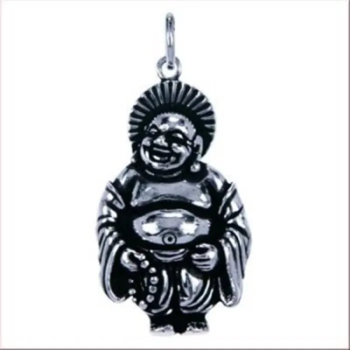 Vrolijke boeddha van zilver