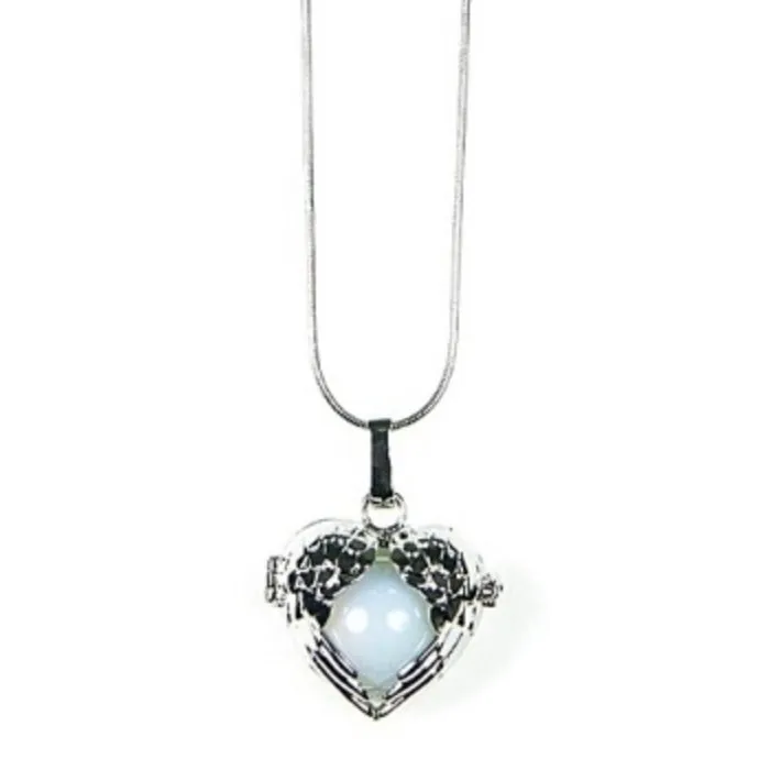 Hanger engel vleugel met opaliet bol