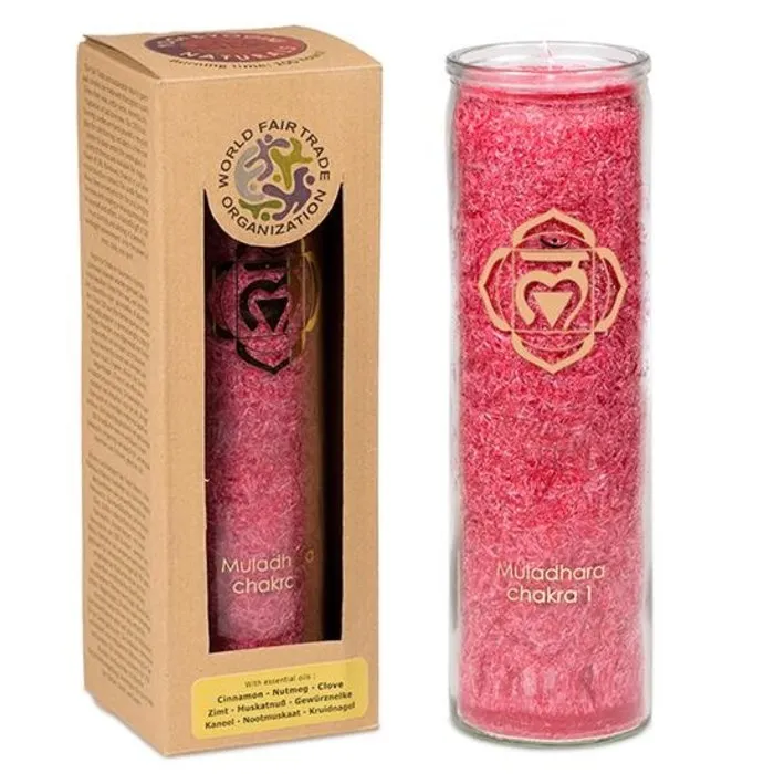 Geurkaars 1e Chakra Muladhara - Spirituele Chakra Kaars