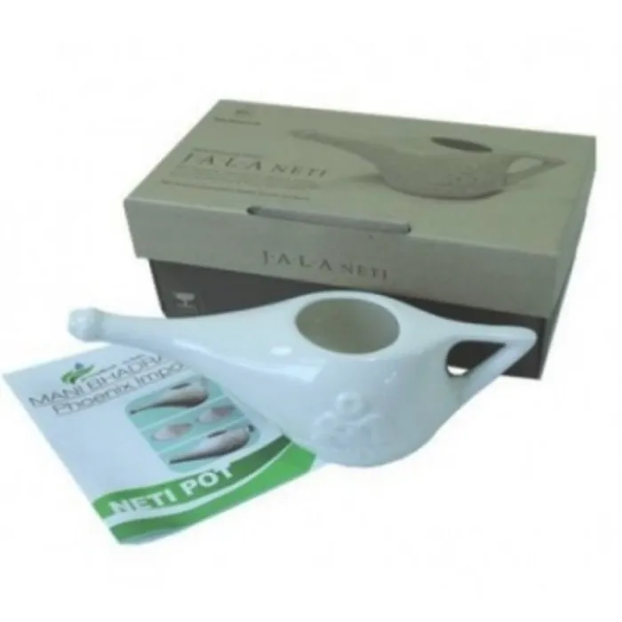 Neti pot keramiek met 25 gram Himalaya zout