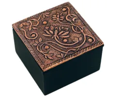 Sieradendoosje lotus koper kleur