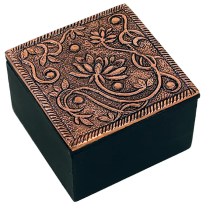 Sieradendoosje Lotus Koperkleur - Spirituele Opbergdoos