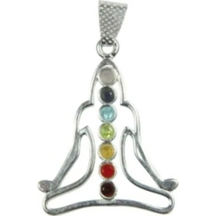 Boeddha met chakra edelsteentjes